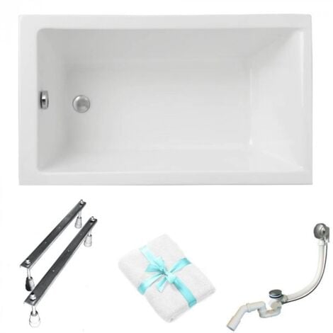 Baignoire rectangulaire Polimat Capri 100x70 + siphon