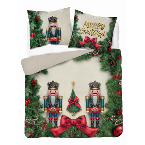 Parure de lit de Noël 160x200 Casse-Noisette Noël Hollande JOYEUX NOËL (1/5)