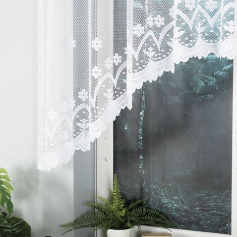 Tissu jacquard fleurs - rose et vert