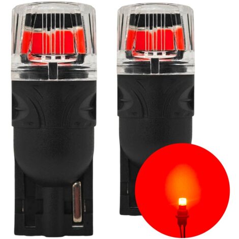 Lot De 2 Ampoules LED T10 W5W 194 168 RVB 34mm Multicolores Avec Télécommande - 18 SMD 260 Lumens Pour Voiture