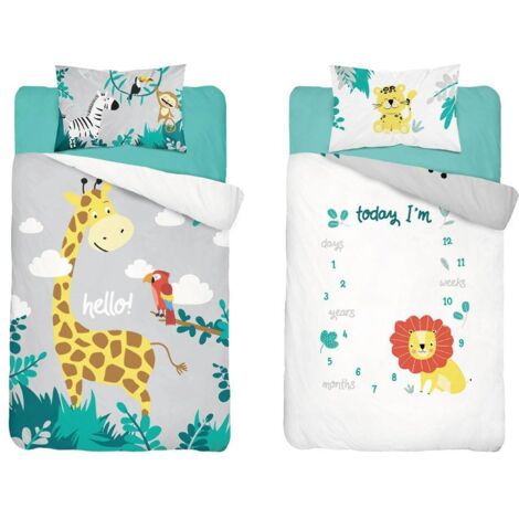 Parure de lit bébé 100x135 Safari COTON (1/5)