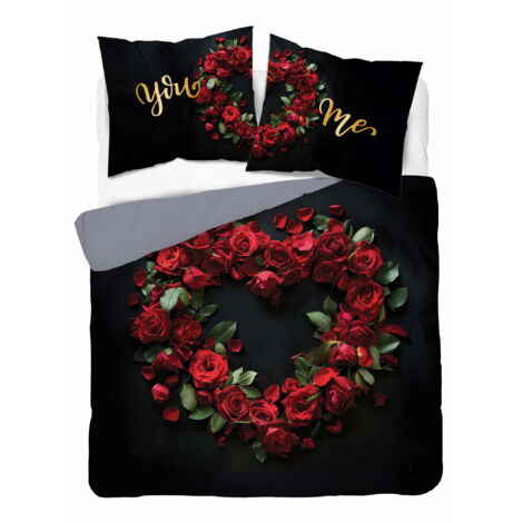 Parure De Lit Fille Animée Housse De Couette 1 Personne 3 Pièces Set