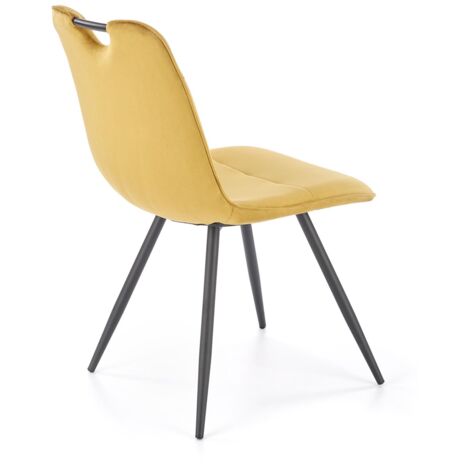 Chaise rembourrée moutarde W163 avec poignée, poignée (1/5)