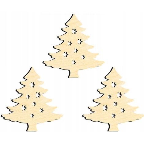 DÉCORATIONS DE SAPIN DE NOËL EN BOIS Z39 3 pcs. (1/3)