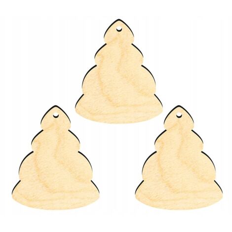 DÉCORATIONS DE SAPIN DE NOËL EN BOIS Z15 3 pcs. (1/3)