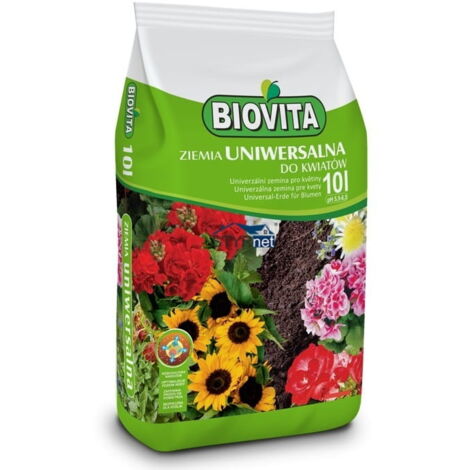 Terreau universel BIO6 10L pour fleurs et plantes vertes biovita