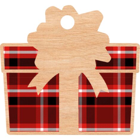DÉCORATIONS DE SAPIN DE NOËL EN BOIS D46 cadeau (1/3)
