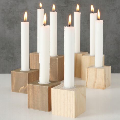 Dekoleidenschaft Lot de 4 lettres décoratives Home en bois, 15 cm de haut, lettres en bois, décoration de table, lettrage en bois