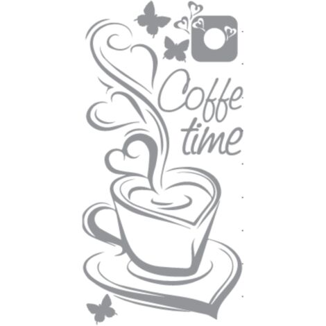 STICKERS CUISINE Sticker tasse à café cœur 100 x 50 cm G265074 (1/2)