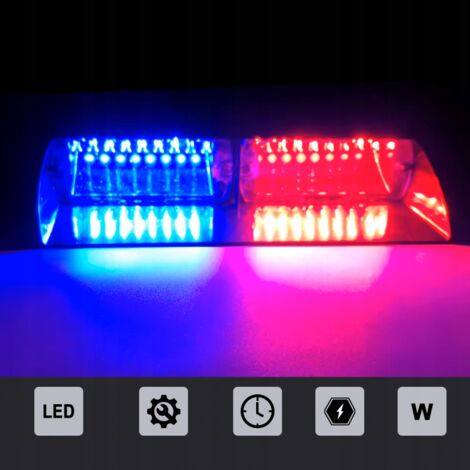 LED ROUGE BLEU CLIGNOTANT TÉMOIN DERRIÈRE LA FENÊTRE INTERRUPTEUR 18PROG