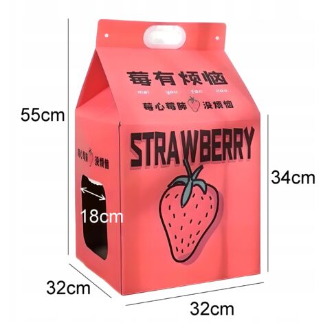 Arbre à chat en carton avec griffoir et brique de lait coréen et jus de fraise (1/5)