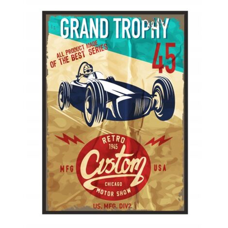 AFFICHE PHOTO ENCADRÉE 33x43 cm Garage Race P1856 (1/4)