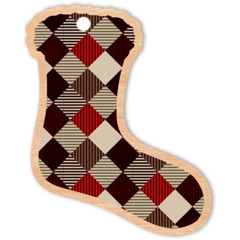DÉCORATIONS DE SAPIN DE NOËL EN BOIS D35 chaussette (1/2)