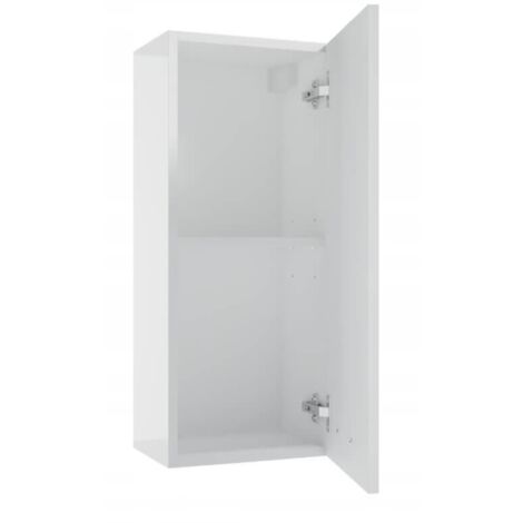 Meuble de salle de bain suspendu, blanc brillant, 71x30 cm, Mea