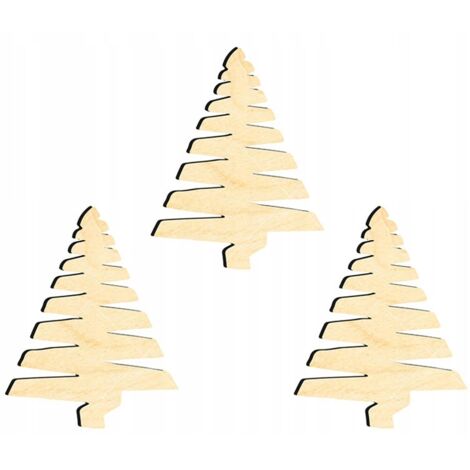 DÉCORATIONS DE SAPIN DE NOËL EN BOIS Z25 3 pcs. (1/3)