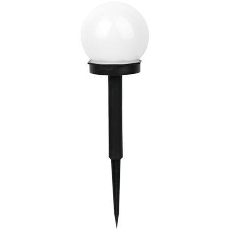 LAMPE SOLAIRE LED 6500K SPHÈRE BLANC PLASTIQUE NOIR - PL-304711