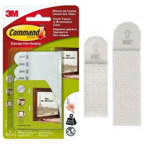 Lot 10 Paires Bandes Adhésives Command XL – Accroche Jusqu'à 9 Kg Sans Dommage, Parfait Pour Cadres Lourds & Miroirs