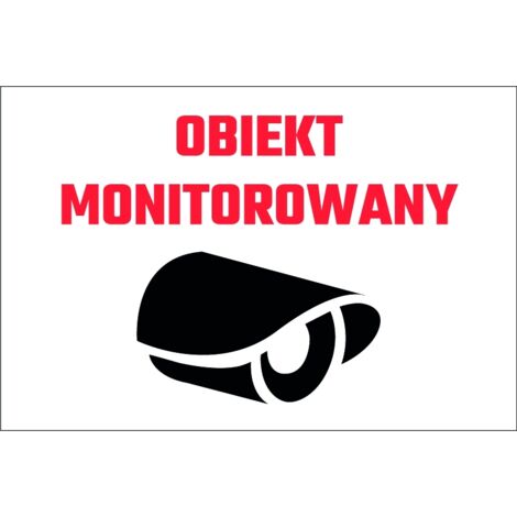 Panneau surveillé 20x30 cm PVC T017 (1/4)