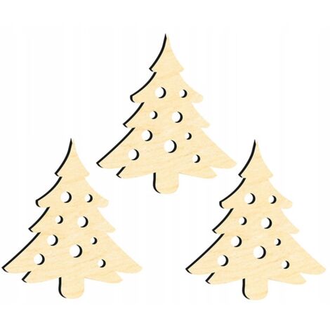 DÉCORATIONS DE SAPIN DE NOËL EN BOIS Z36 3 pcs. (1/3)