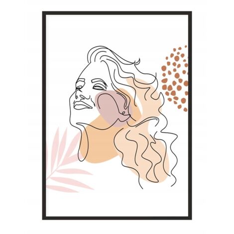 AFFICHE IMAGE ENCADRÉE 33x43 cm Line art Ona P1863 (1/4)