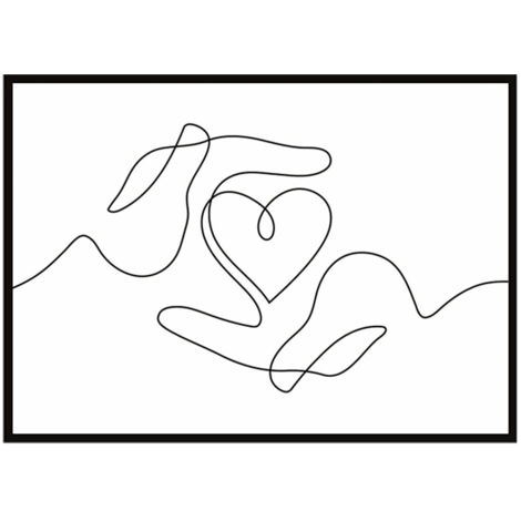 AFFICHE PHOTO ENCADRÉE 33x43 cm Amour Saint Valentin Lineart P2243 (1/3)