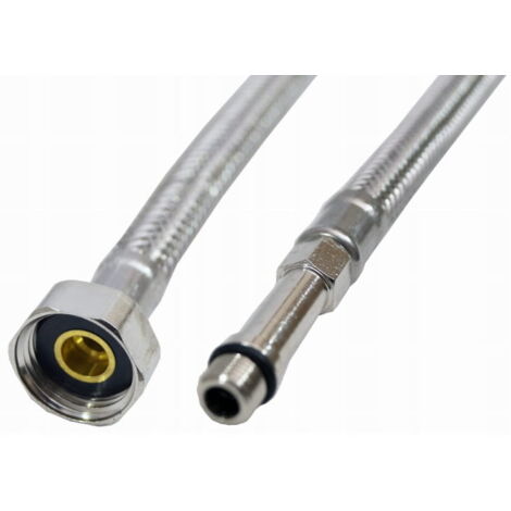 Tuyau Cuisine Salle Bain Lot De 2 Tuyaux Raccordement G3/8 X M10 - Acier Inox Tressé - 80cm - Pour Robinet Cuisine/Salle De Bain Flexible 3/4