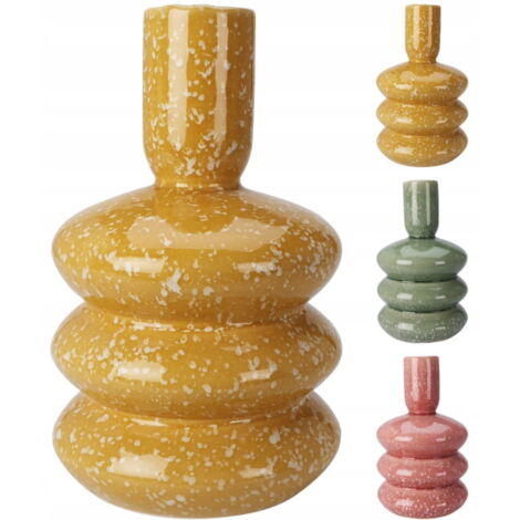 Vase de formes différentes, moucheté avec signature