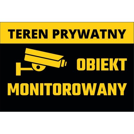 Panneau surveillé 20x30 cm PVC T020 (1/4)