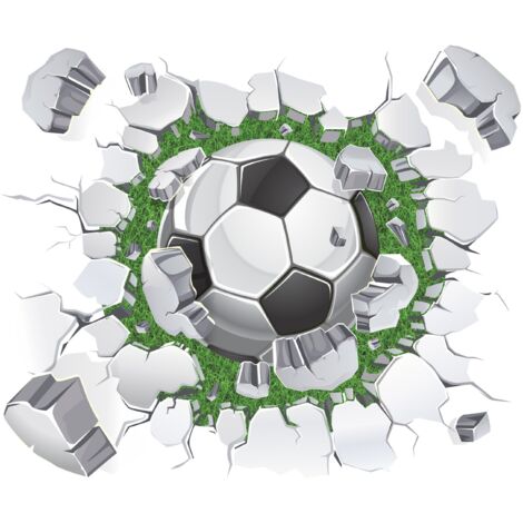 STICKERS MURAUX 3D EN BRIQUES DE FOOTBALL (1/2)