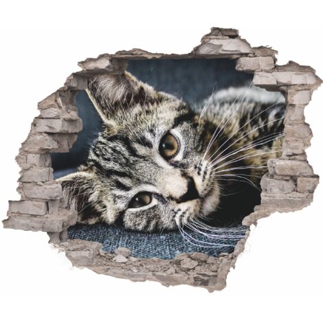 STICKERS MURAUX EN BRIQUES 3D AVEC VUES D'ANIMAUX (1/5)