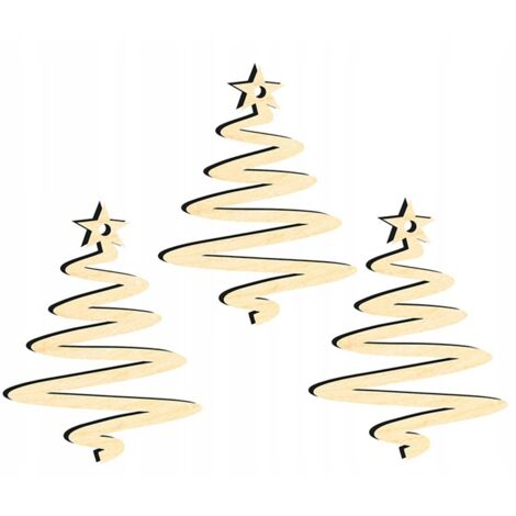 DÉCORATIONS DE SAPIN DE NOËL EN BOIS Z32 3 pcs. (1/3)