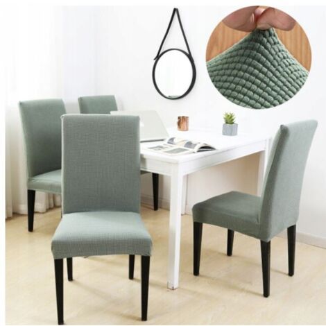 HOUSSE ÉLASTIQUE POUR CHAISE SPANDEX VERTE ÉPAISSE (1/5)