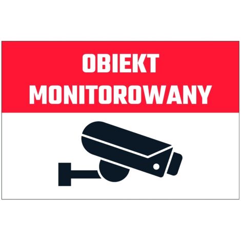 Panneau surveillé 20x30 cm PVC T018 (1/4)