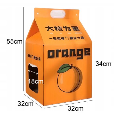 Arbre à chat en carton avec griffoir et brique de lait coréen et jus d'orange (1/5)