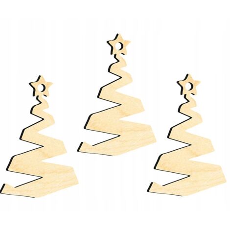 DÉCORATIONS DE SAPIN DE NOËL EN BOIS Z27 3 pcs. (1/3)