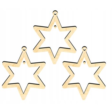 DÉCORATIONS DE SAPIN DE NOËL EN BOIS Z10 3 pcs. (1/3)