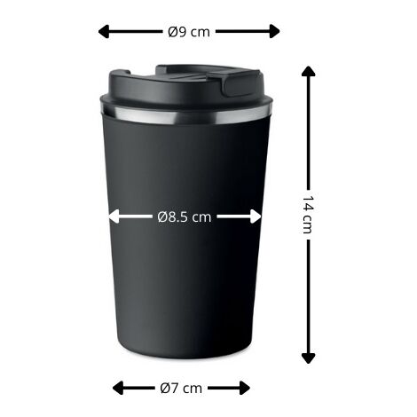 Mug thermique Premium Print SUR LE POUVOIR D'UNE SCULPTURE SOMBRE 350 ml KT021 (1/4)