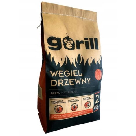 Charbon de bois Gorill pour barbecue facile à allumer 2 kg