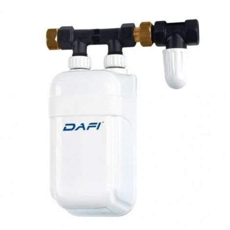 Chauffe-eau instantané 3,7 kW – Raccordement 230 V – Ultra compact 16,1 x 8,6 x 9,1 cm – Économie d'eau pour lavabo – Dafi