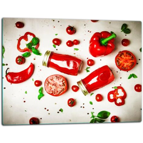 Planche à Découper En Verre Trempé 52x40 Cm - Anti-rayures, Résistante à La Chaleur, Facile à Nettoyer