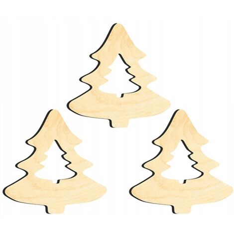 DÉCORATIONS DE SAPIN DE NOËL EN BOIS Z26 3 pcs. (1/3)