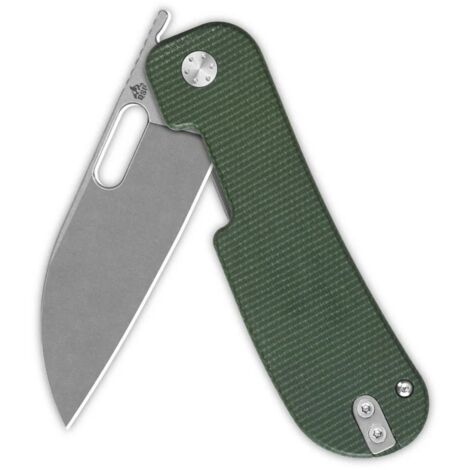 Couteau pliant QSP Variant PE QS154-D Stonewashed 14C28N Micarta vert par Jacob Lundquist (1/3)