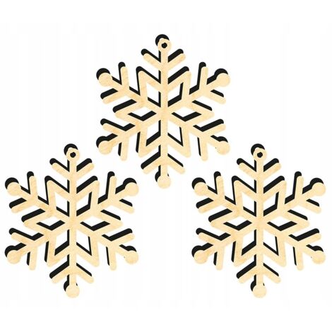 DÉCORATIONS DE SAPIN DE NOËL EN BOIS Z17 3 pcs. (1/3)