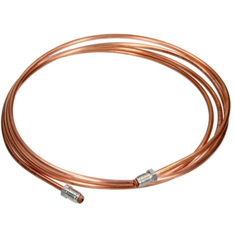 Tuyau De Frein 6,0 Mm En Acier Cuivré Gaine Plastique Noir 1m M 171776