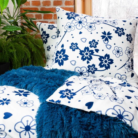 PARURE DE LIT EN COTON 200x200 FLEURS (1/5)