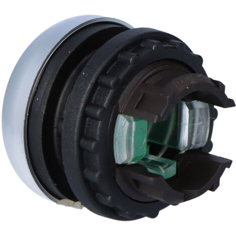 Bouton Poussoir Eaton M22-DL-G 22mm - Lunette éclairée Argent Et Vert - Pour Armoire électrique, Automate