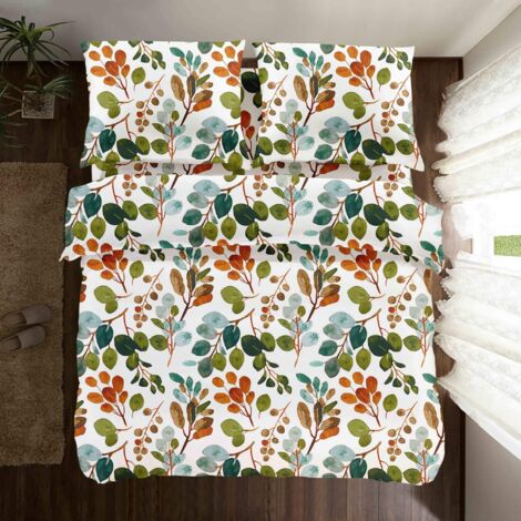 LITERIE EN COTON 220x200 FLEURS 1 (1/4)