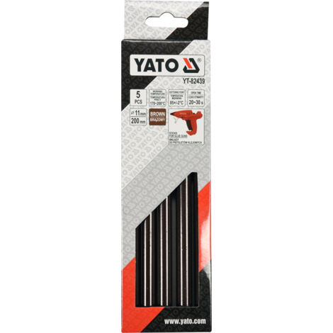 Cartouches de colle 11,2 x 200 mm, lot de 5, marron - YT-82439 (1/2)