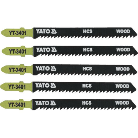 Lames de scie sauteuse Yato, lot de 5, type bois T 3401 (1/2)