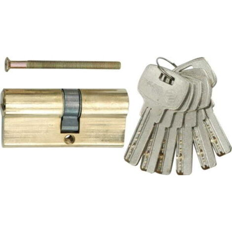 Cylindre De Serrure Medeco M3 - Mortaise - Laiton Finition 26D - Avec 2 Clés - Neuf